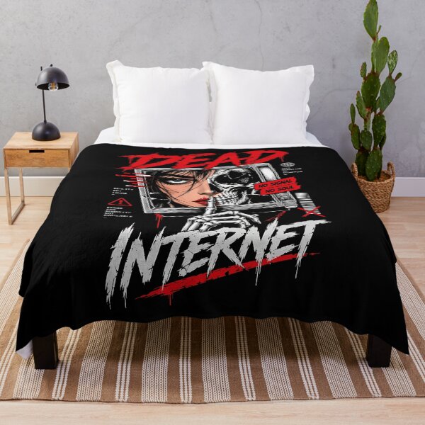 Item preview, Dead Internet Theory - Cyberpunk Skull Design designed and sold by digijob.