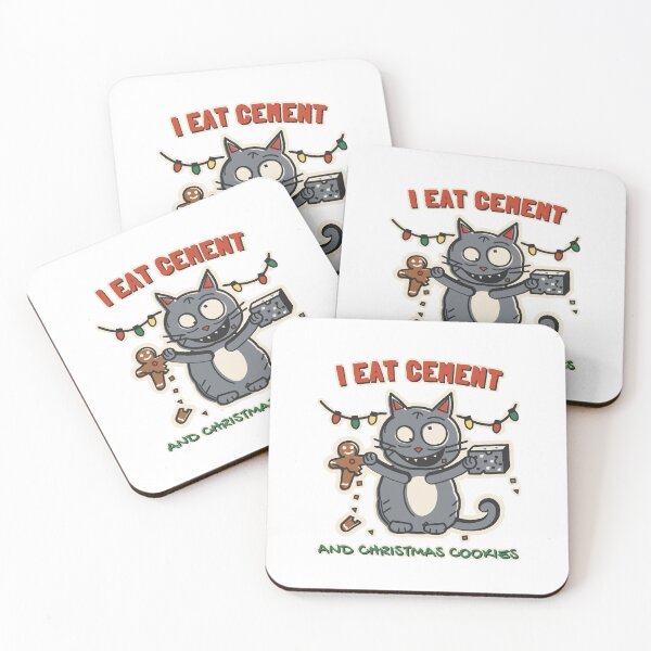 Item preview, Ugly Christmas Sweater Funny Cursed Cement Cat designed and sold by sdcreations210.