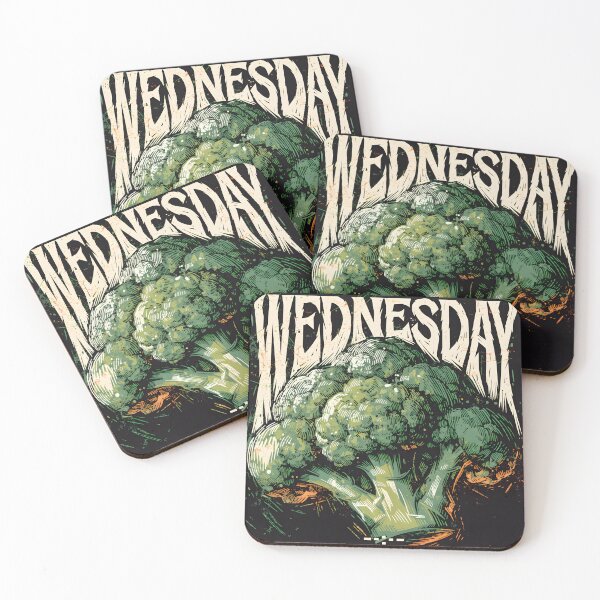 Item preview, Wednesday Broccoli – Dark Vintage Vegetable Art designed and sold by KiraChie.