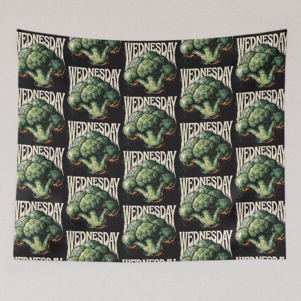Item preview, Wednesday Broccoli – Dark Vintage Vegetable Art designed and sold by KiraChie.