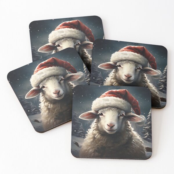 Item preview, Funny Sheep Santa Claus Portrait | Gift for Christmas | Winter Holidays designed and sold by UnhingedBird.