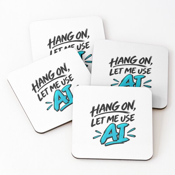 Item preview, Hung On Let Me Use AI Funny Artificial Intelligence Humor designed and sold by The Happiness Market .