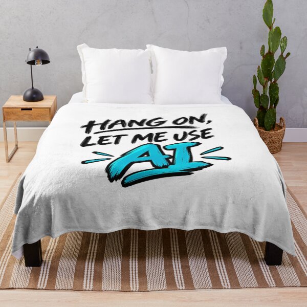 Item preview, Hung On Let Me Use AI Funny Artificial Intelligence Humor designed and sold by The Happiness Market .