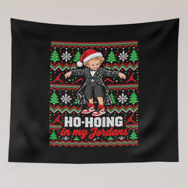 Item preview, Ho-Hoing in my Jordans – Tiptoeing Tip Toe Wing Jawwdinz Rumpelstiltskin Ugly Christmas designed and sold by PartyFam.
