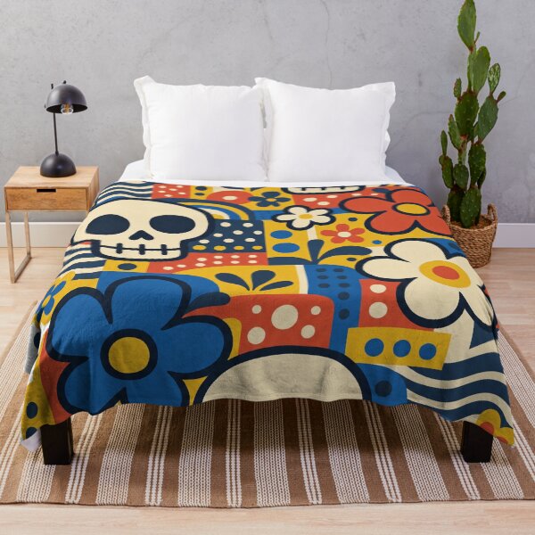 Item preview, Dia de los Muertos Floral Geometric Skull designed and sold by Artistikastore.