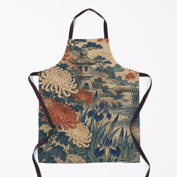 Item preview, Japanese Flowers - Chrysanthemums and Irises by Garden Pond designed and sold by bapupa.