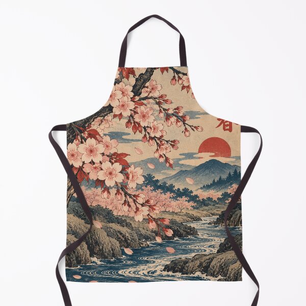Item preview, Japanese Flowers - Sakura Branches Over Rushing River designed and sold by bapupa.