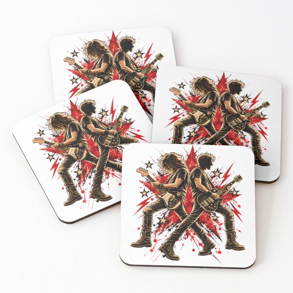 Item preview, Rock Legends – Electric Guitar Duo Vintage Rock Art designed and sold by CalmMandala.