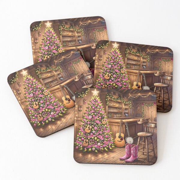 Item preview, Pink Rhinestone Country Bar Christmas Tree designed and sold by Sybille-Yates.