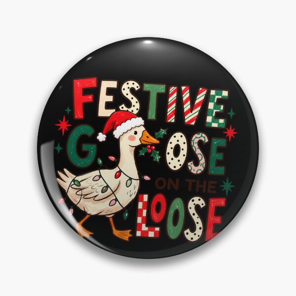 Item preview, Christmas Goose Wearing Santa Hat and Lights designed and sold by NguboNorento.