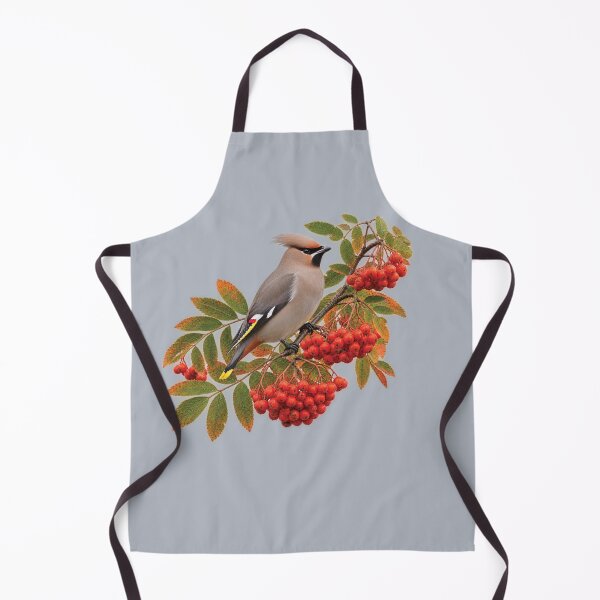 Item preview, Waxwing on a Rowan Branch designed and sold by Poplartree.