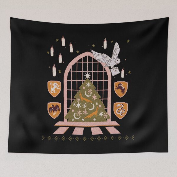 Item preview, Magical Castle Holiday Christmas Tree Illustration designed and sold by amit-nyb.