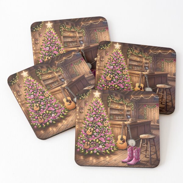 Item preview, Pink Rhinestone Country Bar Christmas Tree designed and sold by Sybille-Yates.