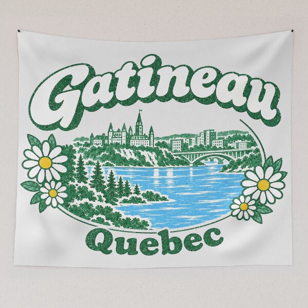 Item preview, Gatineau Cute Retro City  designed and sold by HowToCanadian.