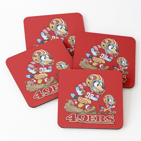 Item preview, San Francisco 49ers Team Funny Blueys and Dad Football Players designed and sold by Justice Geovanni.
