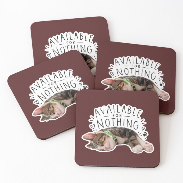 Item preview, Available for Nothing – lazy real cat designed and sold by MeliMedO Art.