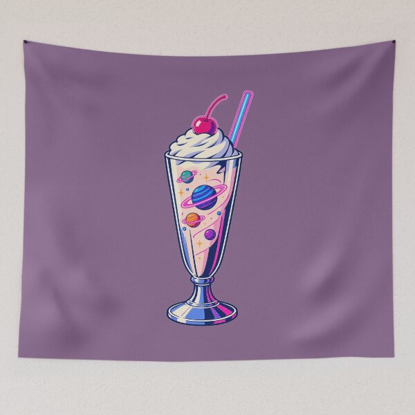 Item preview, Retro Galactic Milkshake Planets Space Soda Fountain designed and sold by KungPowUnicorn.