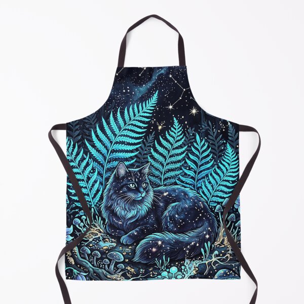 Item preview, Night Forest Feline Botanical Cosmic Art designed and sold by SADesigner2021.
