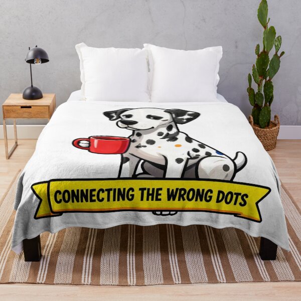 Item preview, Connecting The Wrong Dots - Funny ADHD Dalmatian Meme designed and sold by Arc2020.