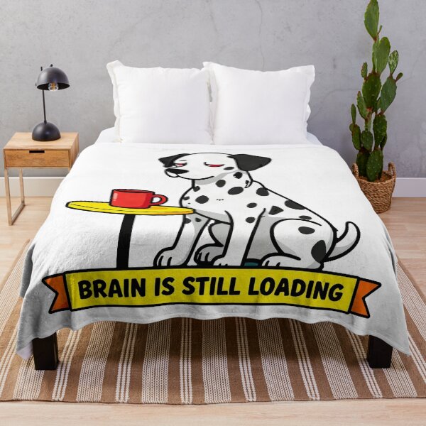 Item preview, Brain Is Still Loading - Funny ADHD Dalmatian Meme designed and sold by Arc2020.