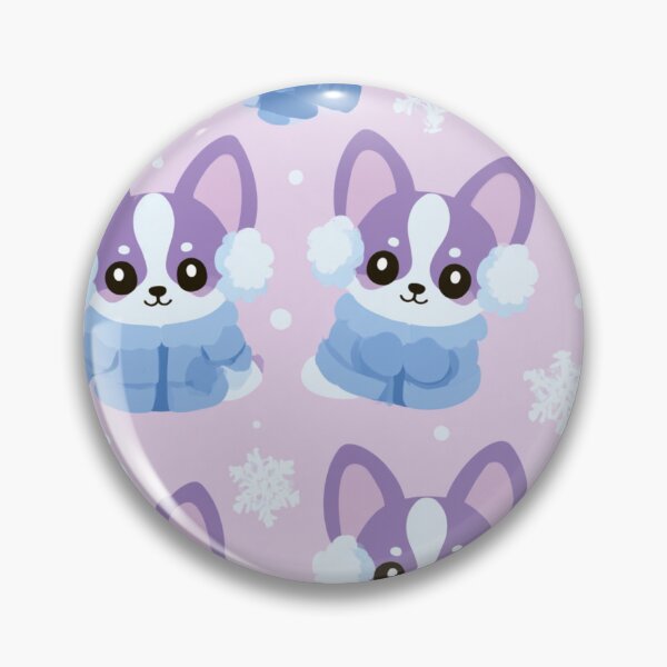 Item preview, Cute Corgi Winter Snow Pattern Kawaii Dog Design designed and sold by NicolasGlowArt.