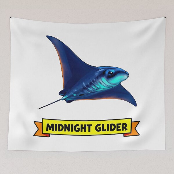 Item preview, Midnight Glider - Neon Ocean Manta Ray Aesthetic designed and sold by Arc2020.