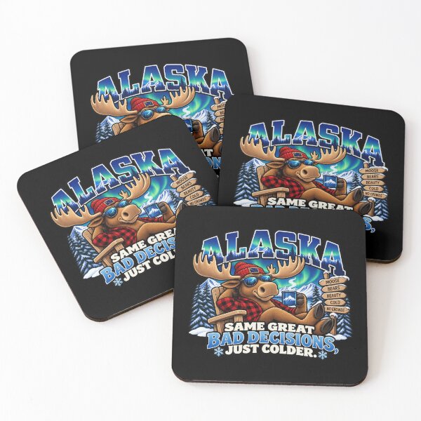 Item preview, Funny Alaska Moose – Same Great Bad Decisions Just Colder designed and sold by TheTrendsDesk.