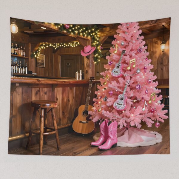 Item preview, Pink Rhinestone Country Bar Christmas Tree designed and sold by Sybille-Yates.