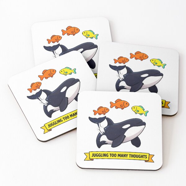Item preview, Juggling Too Many Thoughts - Funny ADHD Chaos Orca Meme designed and sold by Arc2020.