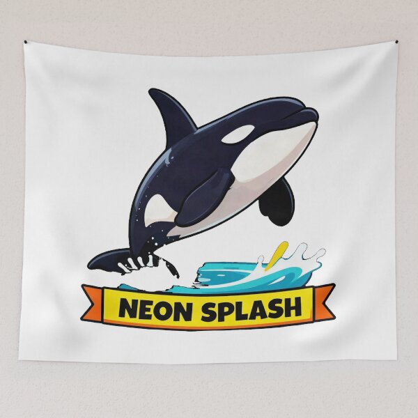 Item preview, Neon Splash - Vibrant Ocean Orca Aesthetic designed and sold by Arc2020.