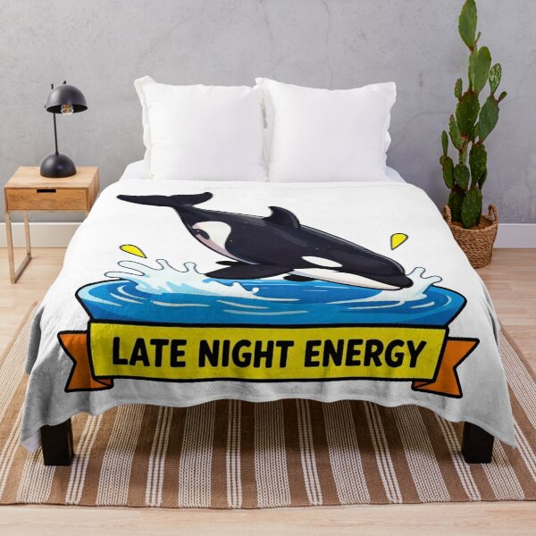 Item preview, Late Night Energy - Funny ADHD Chaos Orca Meme designed and sold by Arc2020.