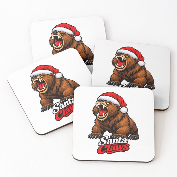 Item preview, Santa Claws Grizzly Bear Fierce Christmas Hat designed and sold by ROARSOME DESiGNS.