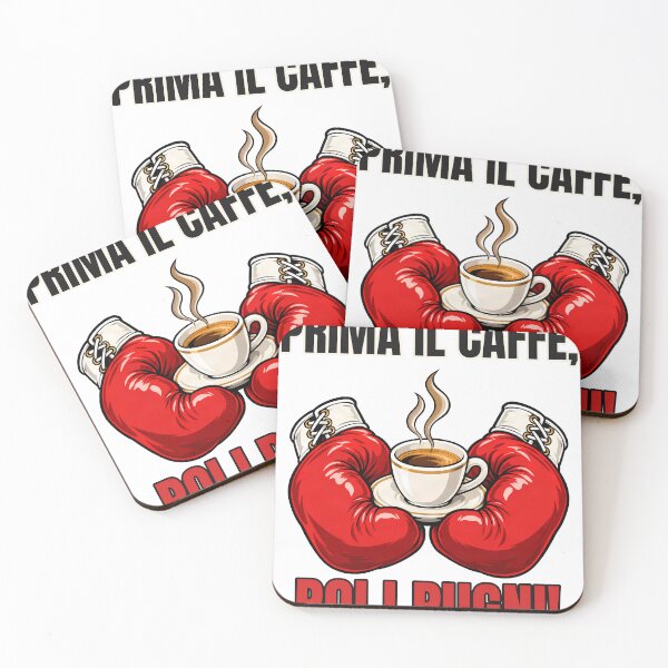 Item preview, Coffee First Then Punches – Funny Kickboxing Boxing Gym Italian Quote designed and sold by marwanerrady.