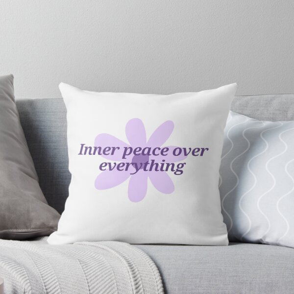 Item preview, Inner peace over everything purple floral aesthetic mental health quote sticker designed and sold by ZestyMood2.