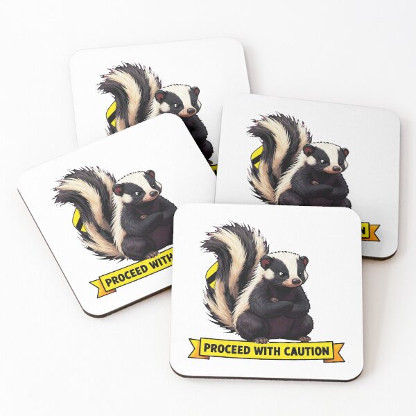 Item preview, Proceed With Caution - Grumpy Introvert Skunk Meme designed and sold by Arc2020.