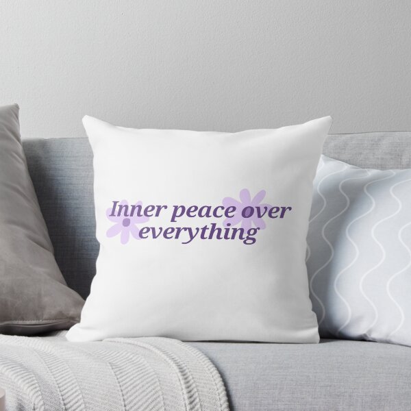 Item preview, Inner peace over everything purple floral aesthetic mental health quote sticker designed and sold by ZestyMood2.