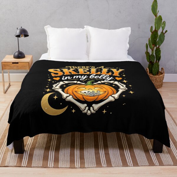 Item preview, There's A Skelly in My Belly Halloween Pumpkin Design designed and sold by SoyLamderma.