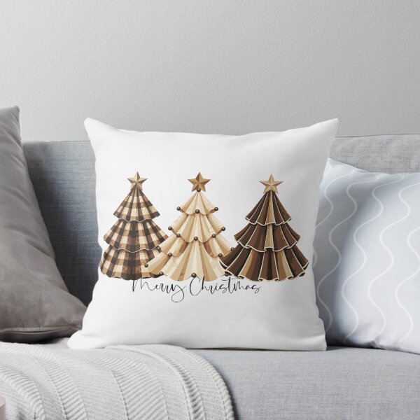 Item preview, Rustic Christmas trees in brown and beige designed and sold by CreativeLifeMe.