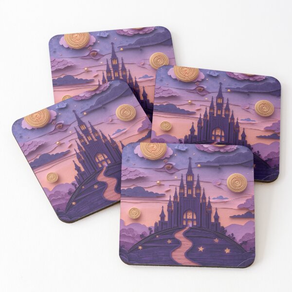 Item preview, Enchanted Purple Castle Under Starry Twilight designed and sold by GrinGalore.