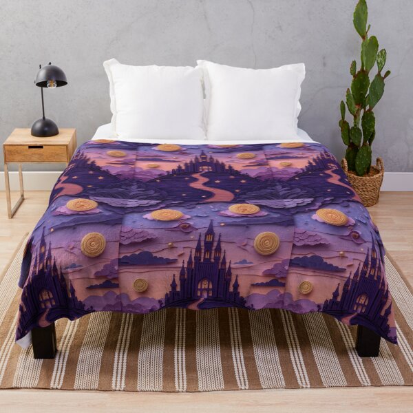 Item preview, Enchanted Purple Castle Under Starry Twilight designed and sold by GrinGalore.