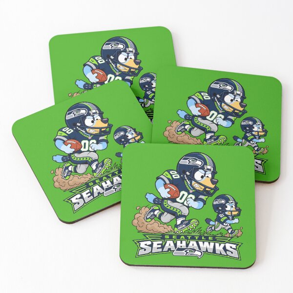 Item preview,  Seattle Seahawks Team Funny Blueys and Dad Football Players designed and sold by Justice Geovanni.