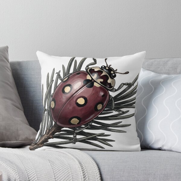 Item preview, Vintage Naturalist Eyed Ladybird on Dark Pine Sprig - Antique Beetle Plate designed and sold by Catch333.