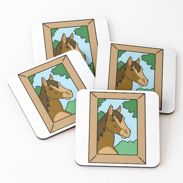 Item preview, Rick And Morty Horse Portrait  Whimsical Cartoon Equine Art Print designed and sold by mcnally-lzola.