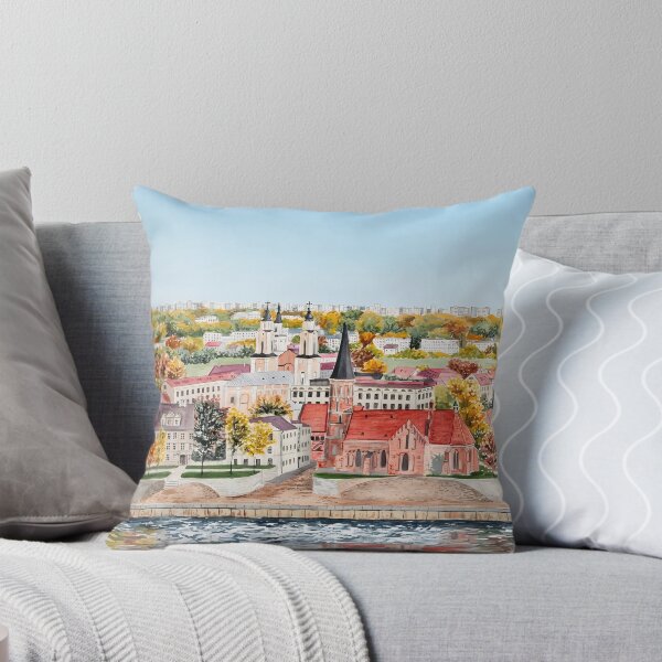 Item preview, Kaunas Lithuania Watercolor Print – Baltic Cityscape Art designed and sold by POSTERIOCREW.