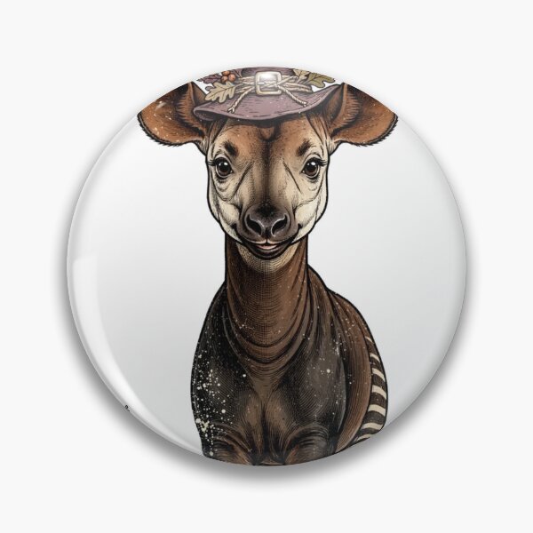 Item preview, Cute Okapi Halloween — Okapi in a Witch Hat in the Pumpkin Patch designed and sold by AASU247.