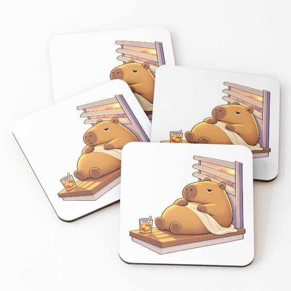 Item preview, Capybara Sunset Daydreaming – Quiet Moments designed and sold by LazyPaw Design.