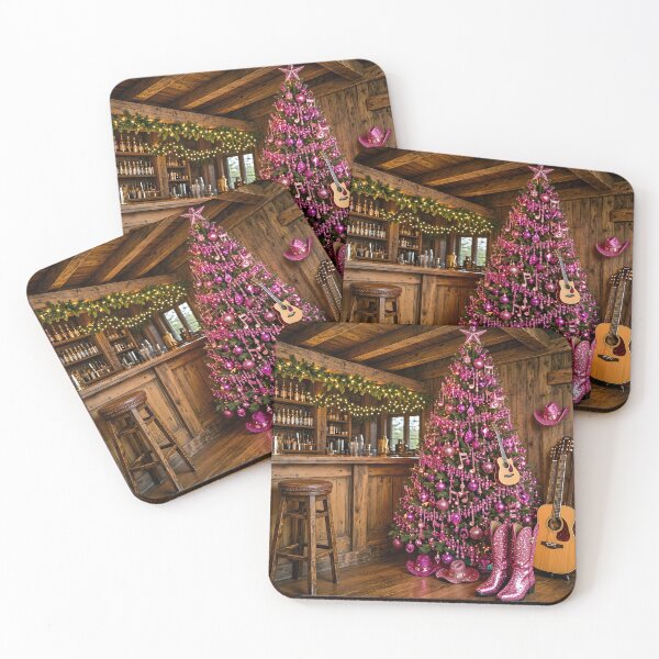 Item preview, Pink Rhinestone Country Bar Christmas Tree designed and sold by Sybille-Yates.