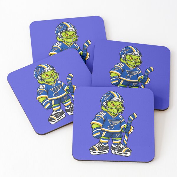 Item preview, St. Louis Blues Team Funny Grinch Ice Hockey Player designed and sold by Noelle Gordon.