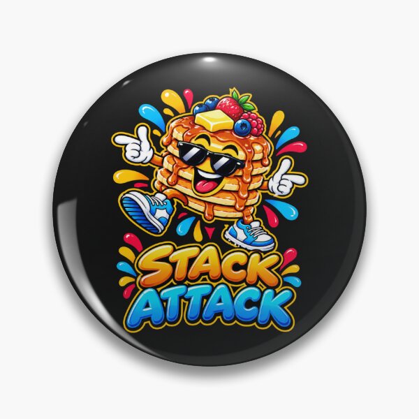 Item preview, Stack Attack – Funny Pancake Character Design designed and sold by CraigDesignWork.
