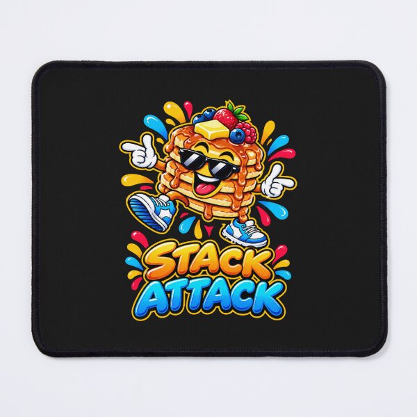 Item preview, Stack Attack – Funny Pancake Character Design designed and sold by CraigDesignWork.